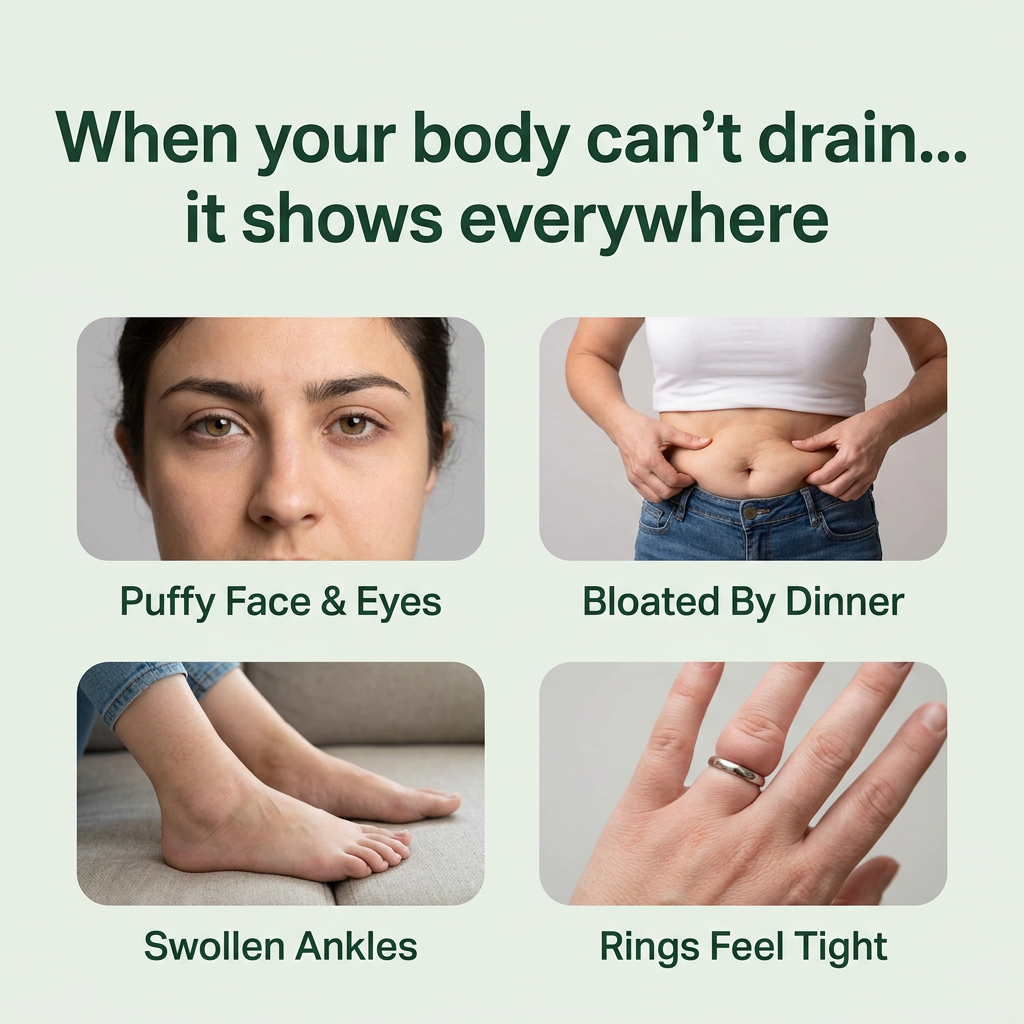 When your body can't drain it shows everywhere