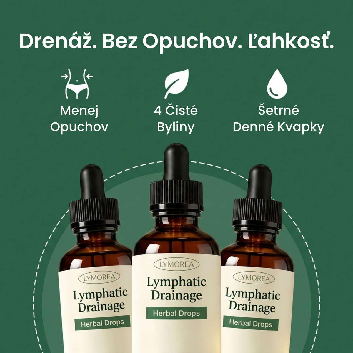 Drenaz, bez opuchov, lahkost